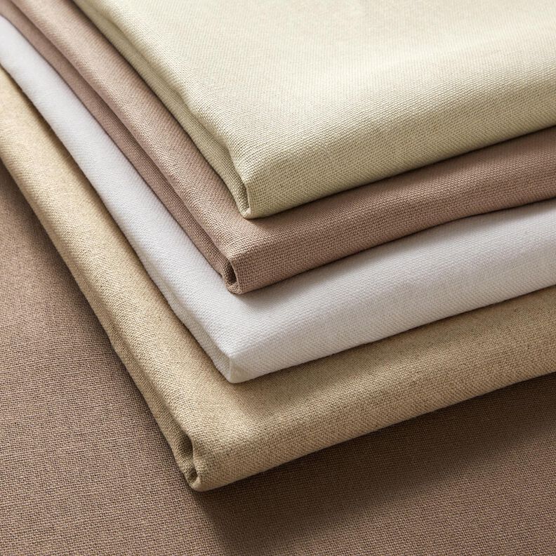 Tessuto in puro lino pesante tinta unita – beige chiaro,  image number 4