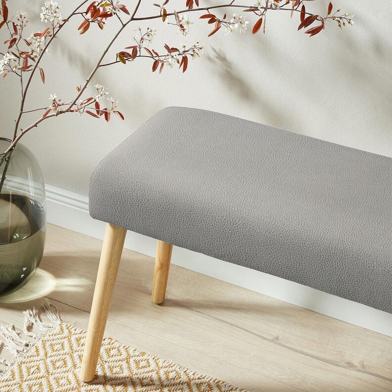 tessuto da tappezzeria similpelle Struttura – grigio argento,  image number 4