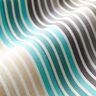 Tessuti da esterni canvas righe, sfumatura di colori – turchese/grigio,  thumbnail number 3