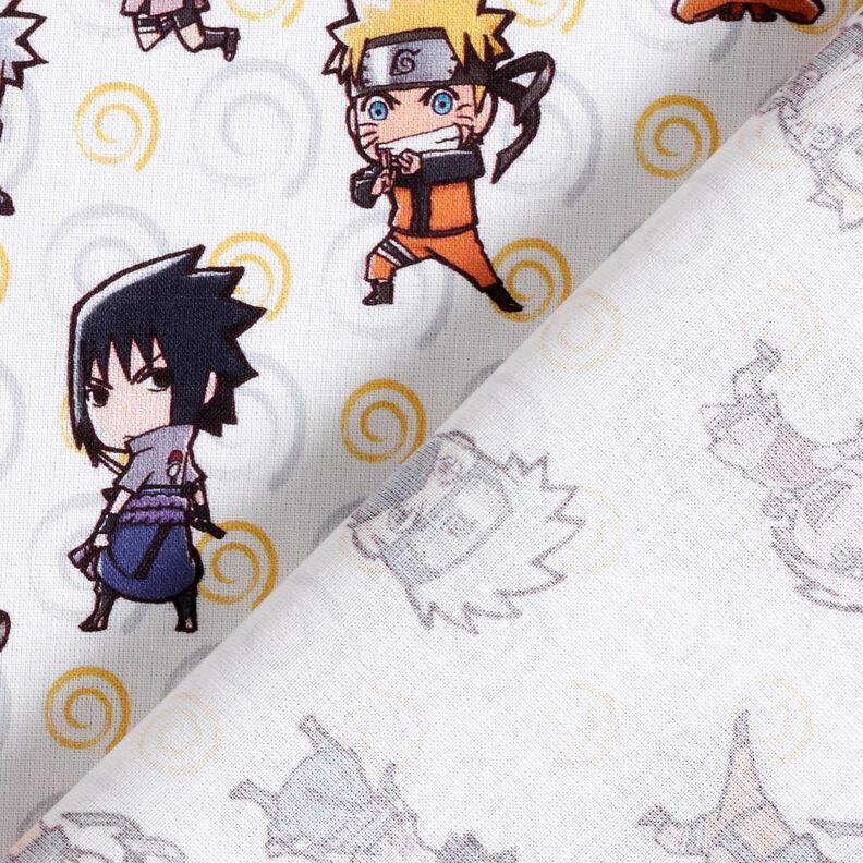 popeline di cotone Chibi Naruto Tessuto oggetto di licenza – bianco,  image number 4