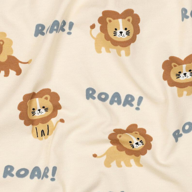 jersey di cotone leone | Poppy Fabrics – beige chiaro/marrone capriolo, image number 2