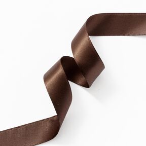 Nastro in satin [15 mm] – marrone scuro, 