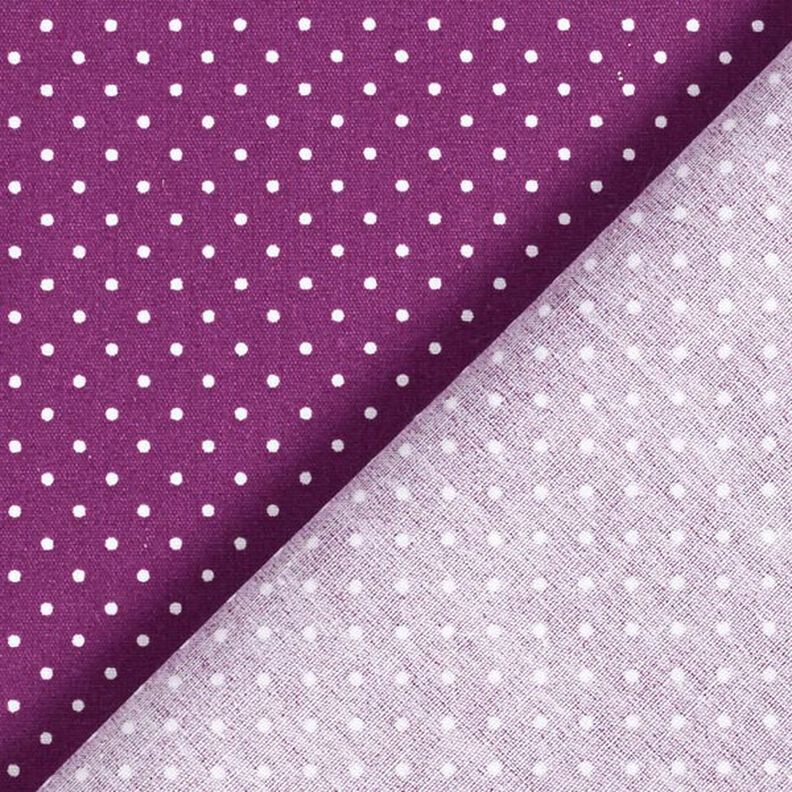 popeline di cotone piccoli pois – lillà rosso/bianco,  image number 6