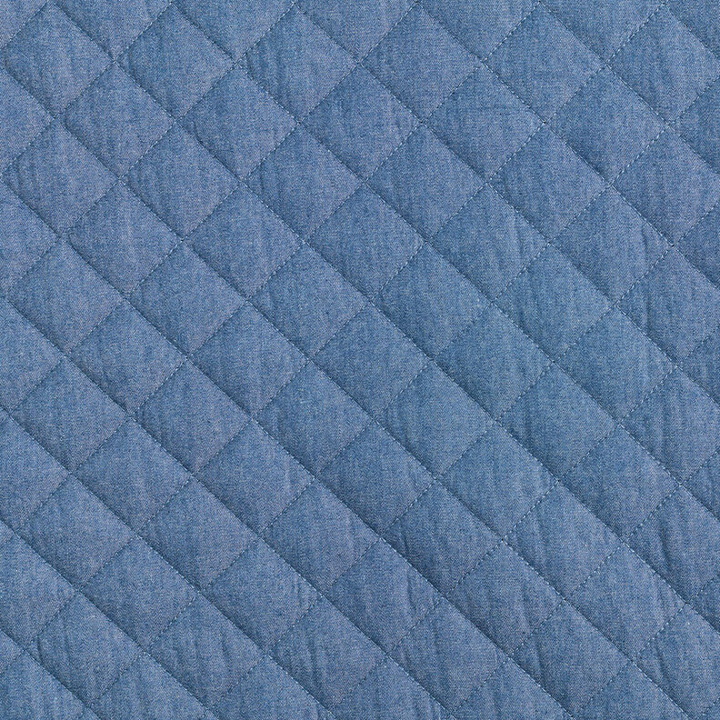 Tessuto Chambray trapuntato in tinta unita – colore blu jeans,  image number 1