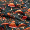 French terry, felpa estiva Foresta di funghi magici stampa digitale – verde scuro,  thumbnail number 2