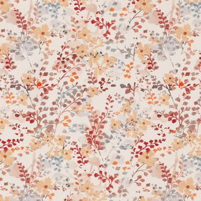 popeline di cotone fini rami autunnali | Katia Fabrics – naturale/rosso carminio, 