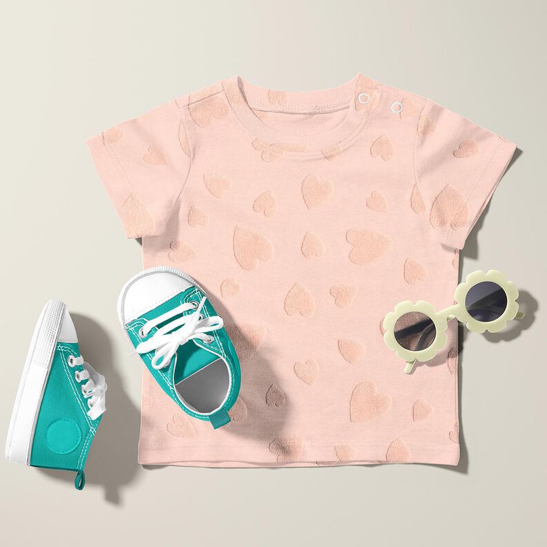 Maglia in spugna cuori – rosé, image number 6