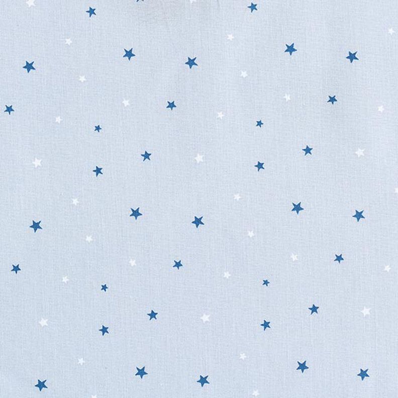 tessuto in cotone cretonne stelle – blu,  image number 1