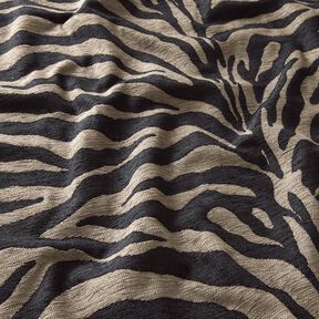 tessuto da tappezzeria Jacquard zebra – cachi/nero, 