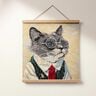 taglio di tessuto arredo gobelin gatto elegante &ndash; naturale/grigio,  thumbnail number 5