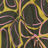 Viscosa elasticizzata con grandi fiori – pino scuro/oliva giallastro,  thumbnail number 2