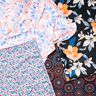 tessuto per costumi da bagno mandala – nero-azzurro/rosso fuoco,  thumbnail number 5