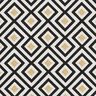 tessuto arredo jacquard losanghe art déco – bianco lana/oro,  thumbnail number 1
