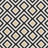 tessuto arredo jacquard losanghe art déco – bianco lana/oro,  thumbnail number 1