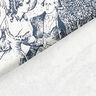tessuto arredo mezzo panama toile de jouy – blu marino/bianco lana,  thumbnail number 5