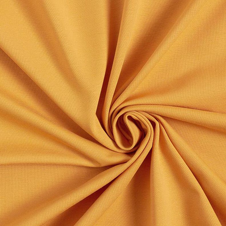 jersey di cotone medio tinta unita – giallo curry,  image number 1