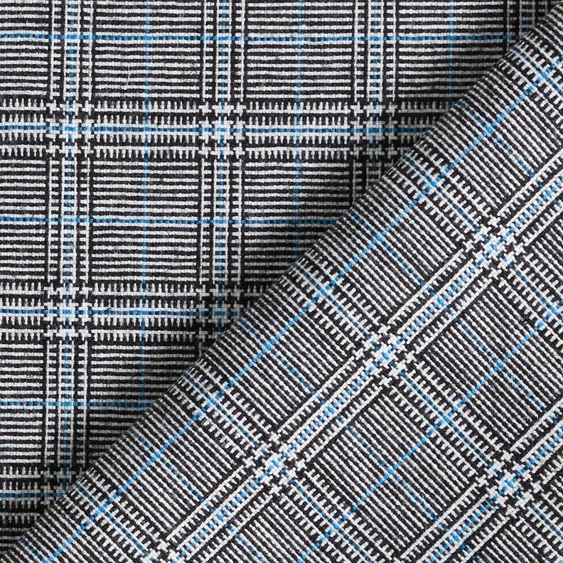 misto viscosa Principe di Galles astratto – blu reale/nero, image number 4