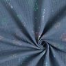 mussolina / tessuto doppio increspato Unicorni stampa laminata – grigio blu,  thumbnail number 4