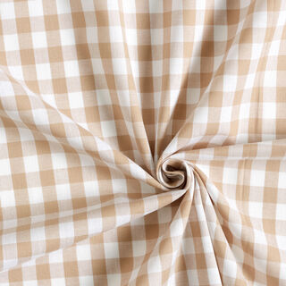 tessuto in cotone Vichy - 1 cm – marrone chiaro, 