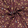 tessuto in cotone popeline Grandi stelle – rosso merlot/oro,  thumbnail number 3