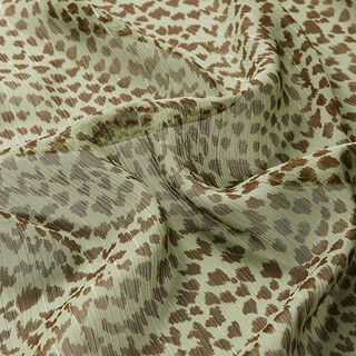 Crêpe chiffon con fili lurex e motivo leopardato – canna palustre, 