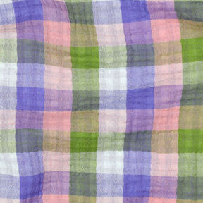 mussolina / tessuto doppio increspato Quadri double face | Poppy Fabrics – rosa/lavanda, 