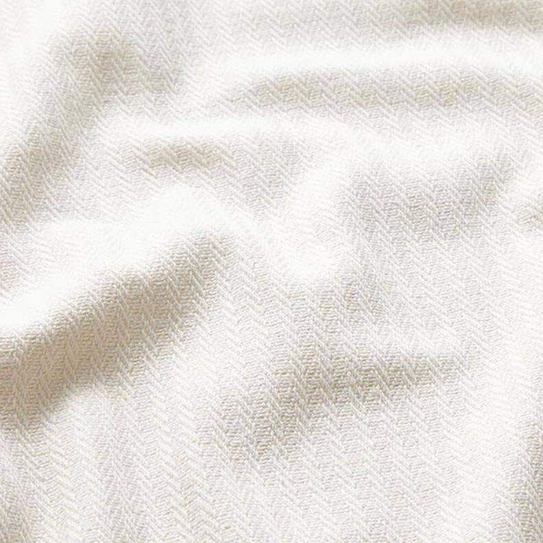 tessuto arredo Jacquard Righe sottili – bianco lana,  image number 2