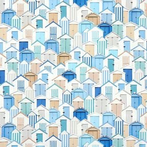 tessuti da esterni tessuti canvas case sul mare – blu/bianco, 
