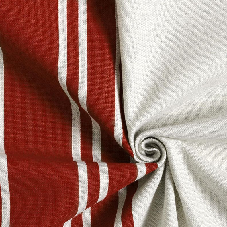 tessuto arredo panama Rigato – rosso carminio/grigio nebbia,  image number 3