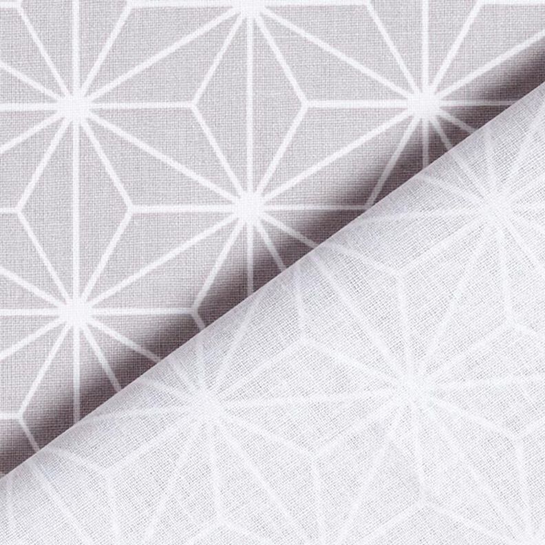 tessuto in cotone cretonne stelle giapponesi Asanoha – grigio,  image number 5