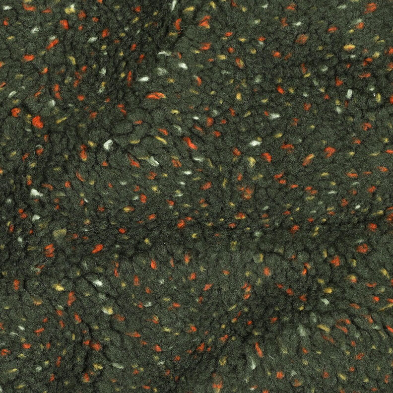 tessuto peluche tweed mélange | Poppy Fabrics – verde scuro, image number 2