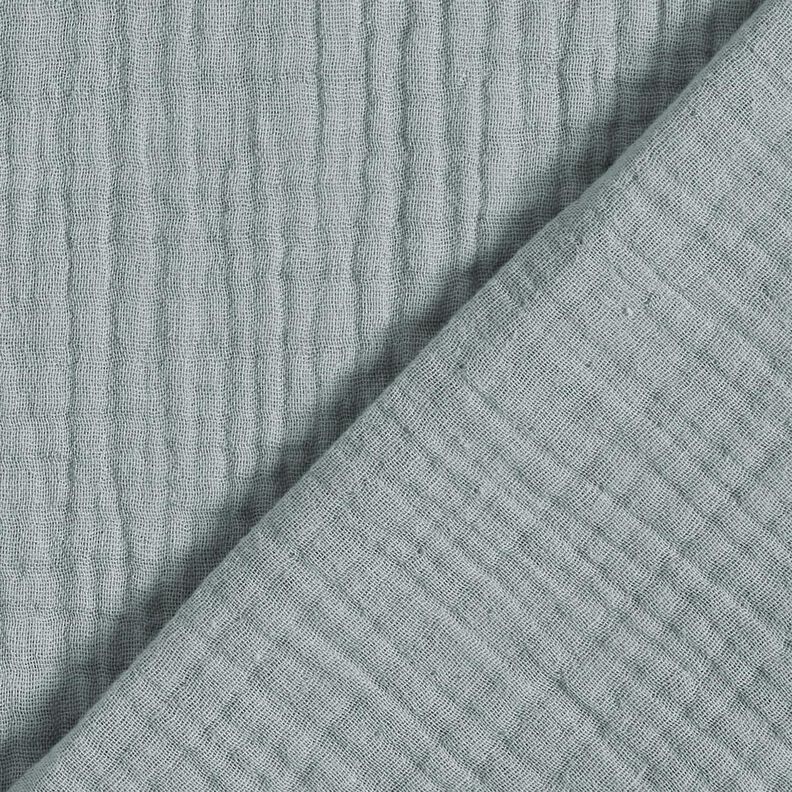 Mussola di cotone a tre strati tinta unita – grigio elefante,  image number 4