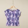 jersey di viscosa Pennellate – bianco/lilla bluastro,  thumbnail number 5