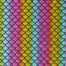 jersey laminato Arcobaleno di scaglie di sirena – nero/mix di colori,  thumbnail number 1