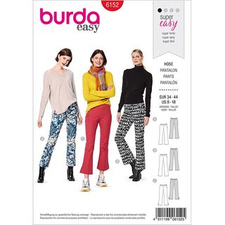 pantaloni a zampa di elefante, Burda 6152 | 34-44, 