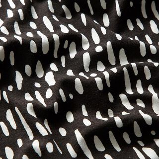 jersey di viscosa, pois a goccia – nero/bianco, 