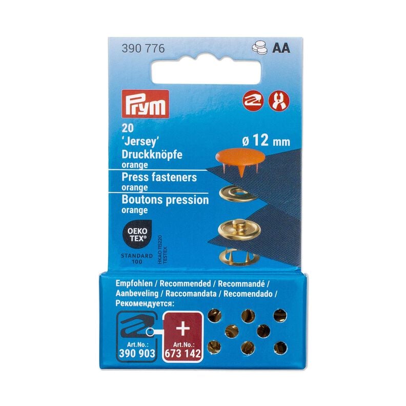 Bottoni automatici per jersey [12 mm] | Prym – arancione,  image number 3