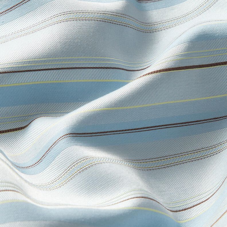 Misto cotone-viscosa a righe – blu-argento,  image number 2