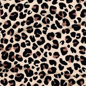 French terry, felpa estiva Piccola stampa leopardata stampa digitale | Poppy Fabrics – beige, 