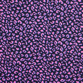cotone rivestito Leopardo astratto | Poppy Fabrics – blu notte/pink, 