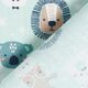 popeline di cotone animali in festa – azzurro,  thumbnail number 4