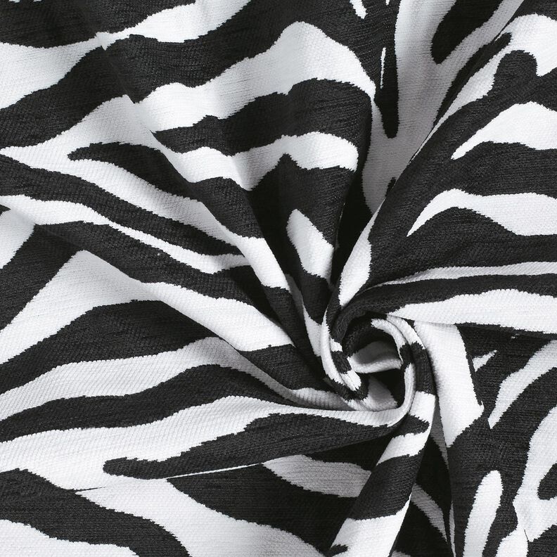 tessuto da tappezzeria Jacquard zebra – bianco/nero, image number 3