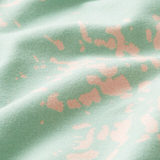 GOTS jersey di cotone fiore di sambuco | Tula – verde pastello/rosa, 