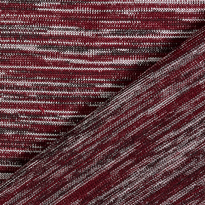 Tessuto in maglia fine mélange – rosso merlot,  image number 4