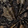 jersey di cotone Fiori mandala dorati | Glitzerpüppi – nero/oro,  thumbnail number 3