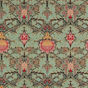 tessuto arredo gobelin grande ornamento floreale – verde scuro/verde chiaro, 