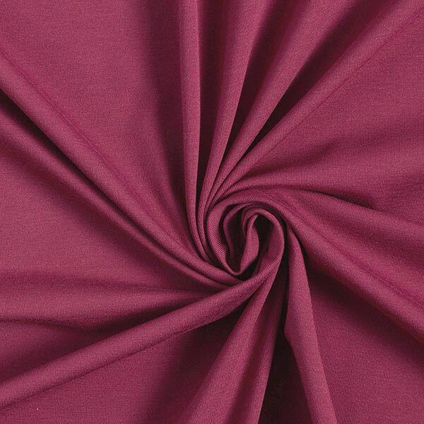 jersey di cotone medio tinta unita – rosso Bordeaux,  image number 1