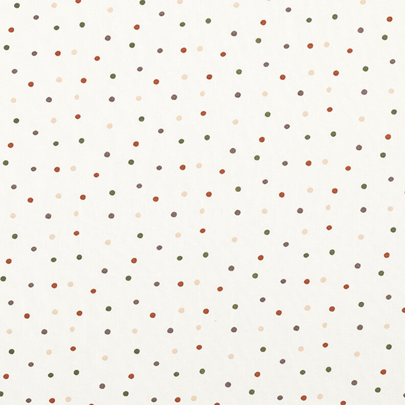 jersey di cotone Pois colorati – bianco lana,  image number 1