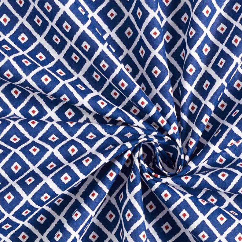 tessuto in cotone cretonne Losanghe – blu,  image number 3