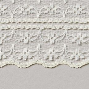 fettuccia pizzo e voile [48 mm] - bianco sporco, 